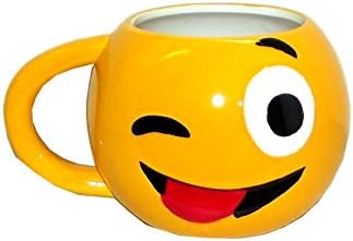 Cucina Vita Ceramic Winking Emoji Mug, 6.5 X 4 X 4 inches