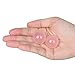 Gent House Ben Wa Balls Kegel Exercise Ball Set of 2Pcs Made of Rose Quartz Size 1.2'' for Women Strengthen Love Pelvic Train Pelvic Floor