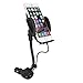 Te-Rich Auto Cell Phone Car Holder Cigarette Lighter Mount Charger [Dual USB Port, 3.1A] w/Built-in Charging Cable Compatiable with iPhones