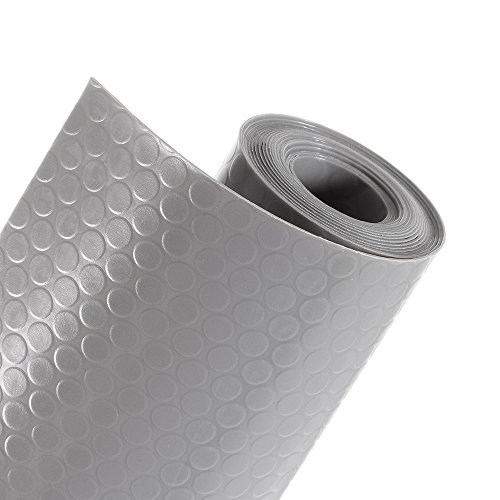 amorus 3 Rolls EVA Shelf Liners for Kitchen Cabinet Drawer Non-Adhesive Refrigerator Mats for Shelves Washable Pad Mat, 17.7 x 59 inches - Grey