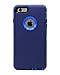 WallSkiN Turtle Series Cases for iPhone 6 / iPhone 6S (Only) Full Body Protection with Kickstand & Holster - Midnight (Navy Blue/Blue)