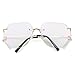 MINCL/2016 HOT RIMLESS SUNGLASSES WOMAN CLEAR LENS (gold, clear)