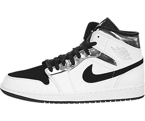jordan aj 1 mid white and black