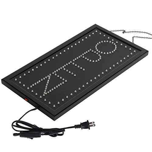 LED Open Sign，10x19inch Vertical Light Up Sign LED Business Open Sign Advertisement Board Electric Display Sign Flashing & Steady Mode Electronic Lighted Signs for Business, Walls, Window, Shop, Bar, - Thumbnail 6