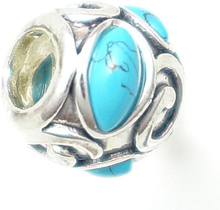 Turquoise Nuggets Sterling Silver Bead
