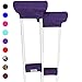 Crutcheze Premium USA Made Crutch Pad and Hand Grip Covers | Comfortable Underarm Padding Washable Breathable Moisture Wicking Orthopedic Products Crutches Accessories (Purple Heather)