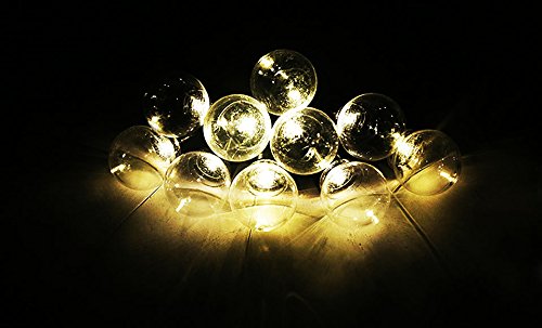 image for GPCT Solar Powered Night Bulb String Light (Auto On/Off, Solar Panel w