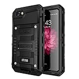 iPhone 7 Waterproof Case, Seacosmo Full Body Protective Shell with Built-in Screen Protector Military Grade Rugged Heavy Duty Case Cover for iPhone 8 / iPhone 7, Black