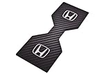 2013-2014 Honda Accord Coupe Carbon Fiber Front Cupholder Accents, CF Aluminum/Black, Honda Emblem