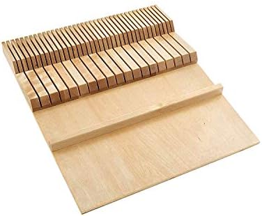 Rev A Shelf Double Knife Block Drawer Insert Wood Natural Amazon