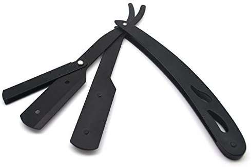Tecto Straight Cut Throat Razor, Premium Quality Edge Matte Black for Moustache & Beard Shaving, Light Weight Single Blade - Image 5