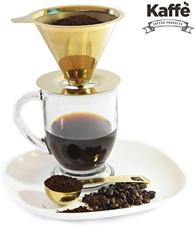 Reusable Coffee Filter Cone Dripper with Coffee Scoop by Kaffe Products