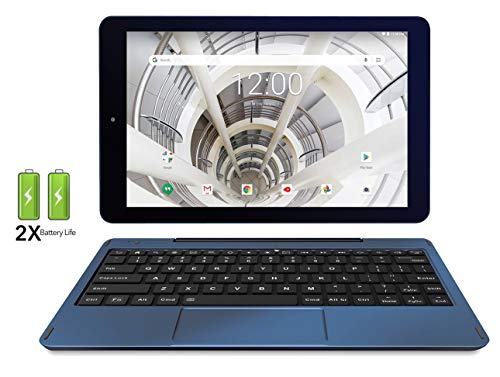 RCA 10.1″ HD IPS 1280 x 800 Touch Screen 32GB Quad-Core Tablet w/Extended Battery WiFi Keyboard Android 8.1 (10 inch, Navy)