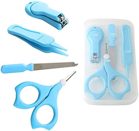 スポンサー プロダクト Fularr プレミアム 4 In 1 ベビー 爪切りセット 格安激安 ベビー爪やすり 新生児爪切りハサミ ベビーハサミ 青 赤ちゃん爪切り ベビーピンセット ベビーネイルクリッパーセット