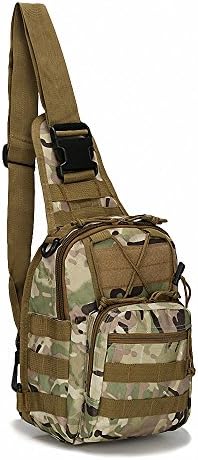 Outdoor Tactical Chest Pack Shoulder Backpack Military Sport Bag for Trekking, Camping, Hiking, Rover Sling Cycling, Adventure, Traveling, Climbing, Hiking, Camping, Fishing …