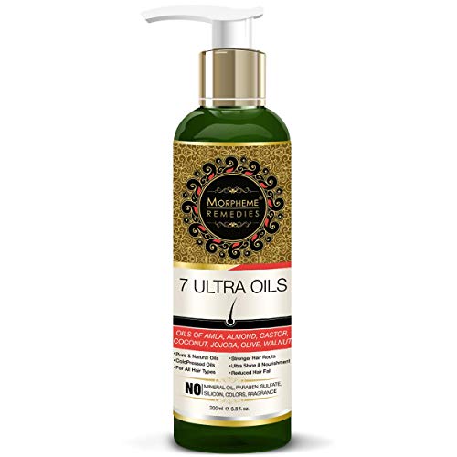 Morpheme 7 Ultra Hair Oils - (Almond, Castor, Jojoba, Coconut, Olive, Walnut, Amla Oils) 200 ml