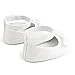 Delebao Baby Girl Infant Satin Mary Jane Baptism Shoes Dance Ballerina Slippers (0-6 Months, White & Socks)