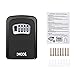 Key Lock Box, House Key Storage Lock Box with 4 Digits Combination Outdoor Key Safe Lock Box for Outside, Sturdy Wall Mounted Password Box with Mounting Kit & Waterproof Cover, Hide 5 Keys, Black…