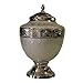 White Adult Funeral Cremation Urn with Keepsake, Personalized Urn for Human Ashes