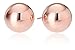 Amazon Collection 14k Rose Gold Ball Stud Earrings
