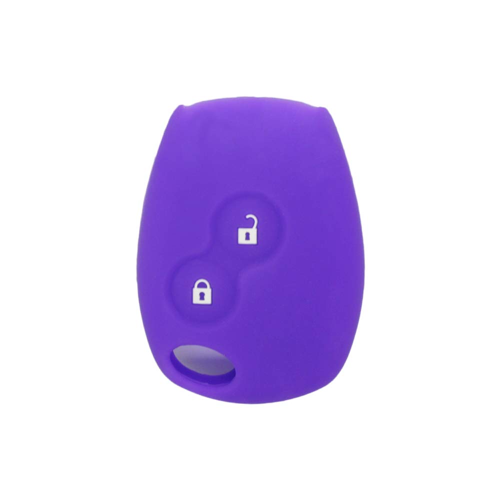 BROVACS Silicone Cover Protector Case Holder Skin Jacket Compatible with RENAULT DACIA 2 Button Remote Key Fob CV4350 Deep Purple