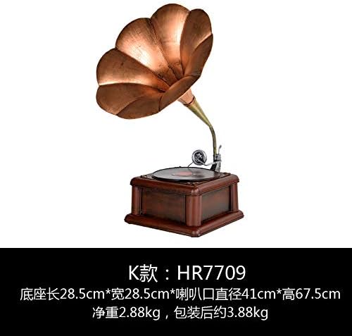 KIKIXI Retro nostalgic phonograph props model decoration creative crafts home window wine cabinet soft decoration furnishings, flow number (quality)