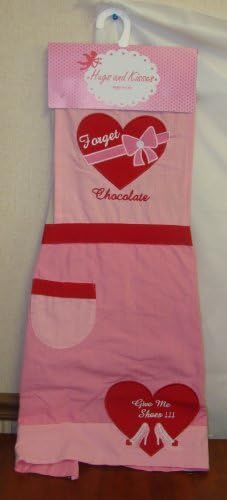 SUPER CUTE NEW PINK LADIES WOMENS KITCHEN COOKING APRON SAYS: FORGET CHOCOLATE BUY ME SHOES !! by Jabara