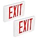 hykolity LED EXIT Sign with Double Face and Battery Backup, Red Letter LED Emergency Exit Lights, 120-227V, for Home & Business- 2pack