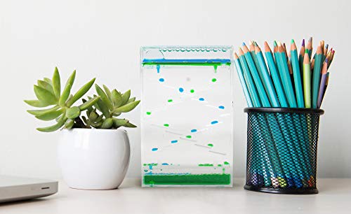 Hypnotic Liquid Motion Zig Zag Timer for Sensory Play, Relaxing Bubble Motion Desk Toy for Autism, ADHD, Calming Liquid Motion Visual Relaxation Desk Toy, Soothing Fidget Toy, Great Office Decor - Thumbnail 3