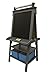Little Partners Deluxe Learn 'N Play Toddler Easel for Kids, Two-Sided Art Center with Chalkboard, Magnetic Dry Erase Whiteboard, Paper Feed, Storage Bins, Paint Containers (Earl Grey)