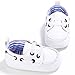 Voberry Newborn Baby Boy Girl Leather Crib Shoes Toddler Soft Sole Sneakers (6~12 Month, White)