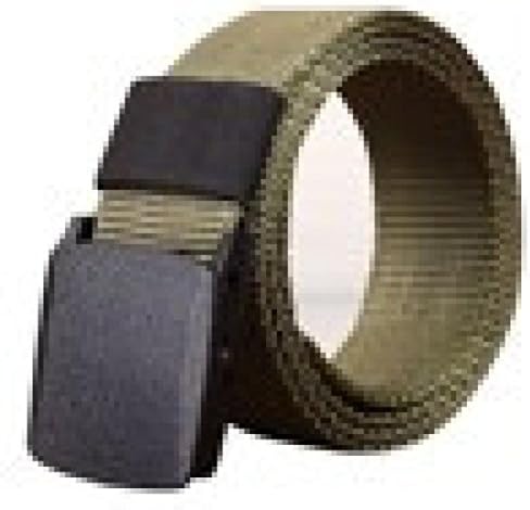 Qisc Waistband, Nylon Canvas Breathable Military Tactical Men Waist Belt With Plastic Buckle (Army Green, Pants code:36-38)