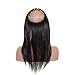 Cici Collection 360 Lace Frontal Closure Brazilian Lace Virgin Hair Straight Natural Hairline Lace Band Frontal Bleached Knot Pre Plucked With Baby Hair (18inch, Straight)