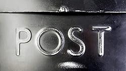 NACH Rustic Black Mailbox with Newspaper