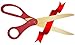 30 Inch Long Gold Color Steel Blade Ribbon Cutting Scissors (Red)