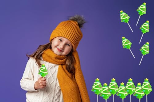 FRUIDLES CHRISTMAS TREE LOLLIPOP, CANDY CANES SUCKERS, MIXED FRUIT FLAVOR, INDIVIDUALLY WRAPPED LOLLIPOPS (24-PACK)