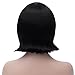 Bopocoko Black Wig Short Curly Hair Wigs for Women Halloween Cosplay Costume Wigs Heat Friendly Synthetic Wig BU131