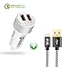 Quick Charge3.0 Car Charger,iKits 30W Rapid Dual USB Car Charge Adapter, 5V/2.4A+QC3.0 USB Port Compatible with Galaxy S9/S8/Edge/Note,HTC10,LG,Smart Port Compatible with iPhone X/8,iPad Pro/Air &More