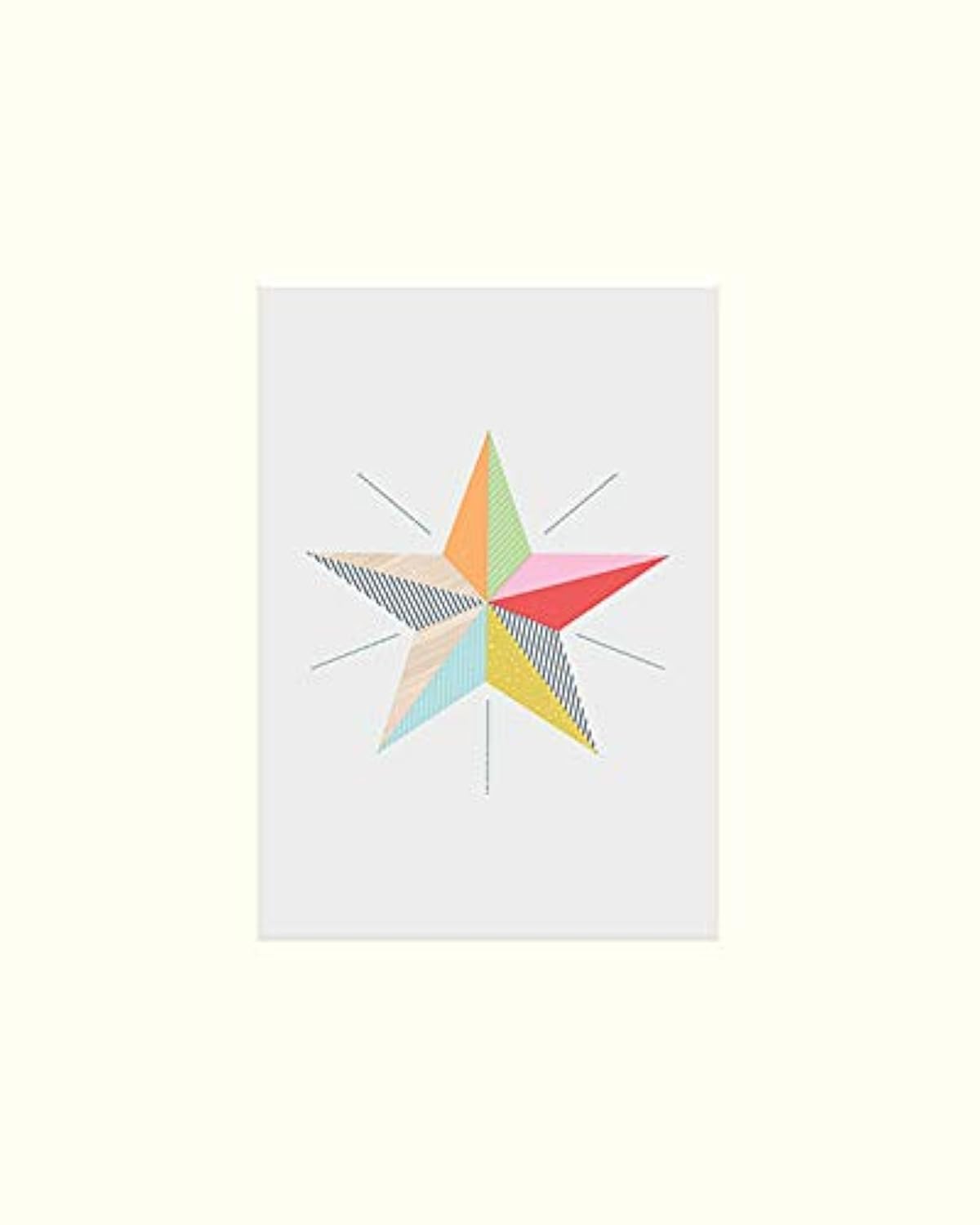Little Design Haus MPPR42326 Printed Poster with Mount 24 x 30 cm (Star), Multi-Colour