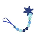 CB GO by Chewbeads 'Where's the Pacifier?" Clip 100% Safe Silicone - Sheriff Badge