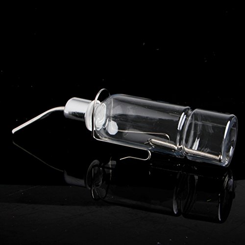 SCASTOE 180ml Stainless Steel Drinking Straws Water Bottle Feeder for Pet Rat Hamster Rabbit
