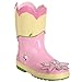 Kidorable Lotus Flower Yellow and Pink Natural Rubber Rain Boots