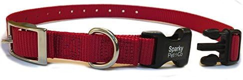 Sparky Pet Co E Collar Compatible 3/4" Nylon Double Buckle Quick Snap Replacement Strap for Receivers That The Strap Wraps Around (Purple)