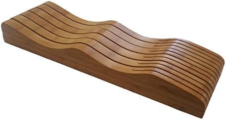 In drawer knife block - Bamboo in drawer knife holder - Fits small drawers - Safely stores and protects sharp edges -Fits in small drawers - 11 to 15 knife - Fits long and short knives