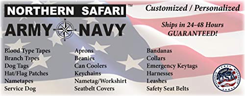 Custom Morale Name Tapes with Border. Personalized Text 1"x6" Patch W/Hook Fastener or Sew On.Coyote Tan, Hook Fastener. - Thumbnail 5