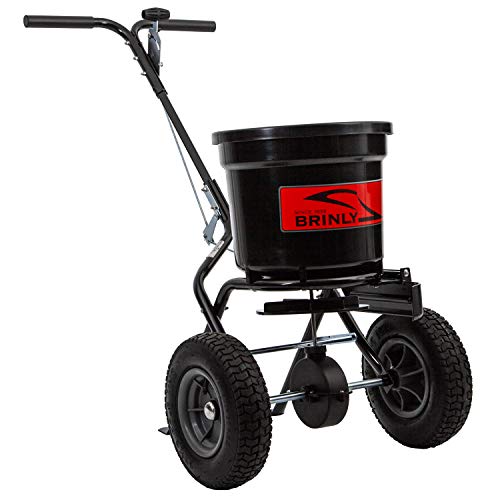 Brinly P20-500BHDF Push Spreader with Side Deflector Kit, 50-Pound Capacity