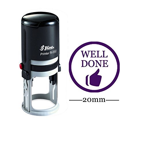 Printtoo Well Done Round Self Inking Rubber Stamp Custom Shiny Personalized Teachers Stamps