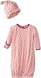 KicKee Pants Baby-girls Newborn Print Gown and Knot Hat Set