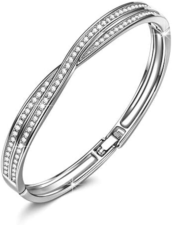Susan Y โฅ Waltz of Love โฅ Cross Crystal Bracelet with Crystal Best Gift for Women Girls