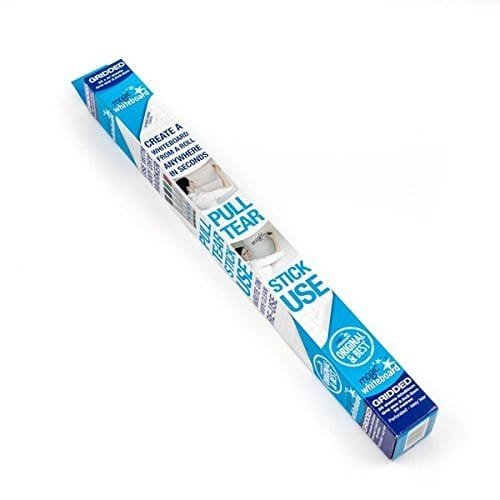 Magic Whiteboard Products Dry Erase Whiteboard Sheets GRIDDED PATTERN 3'x4' 25 Perforated Sheets (MW2125)